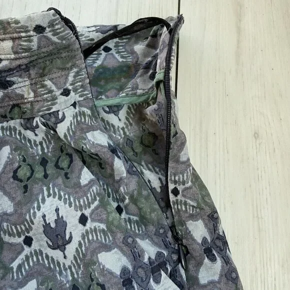 Tory Burch Merin Print Silk Shorts in Bedford Gray Womens Size 4 - Picture 6 of 13